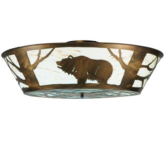 47" Wide Grizzly Bear on the Loose LED Flushmount