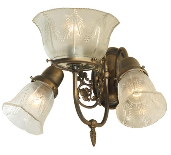 15" Wide Revival Gas & Electric 3 Light Wall Sconce