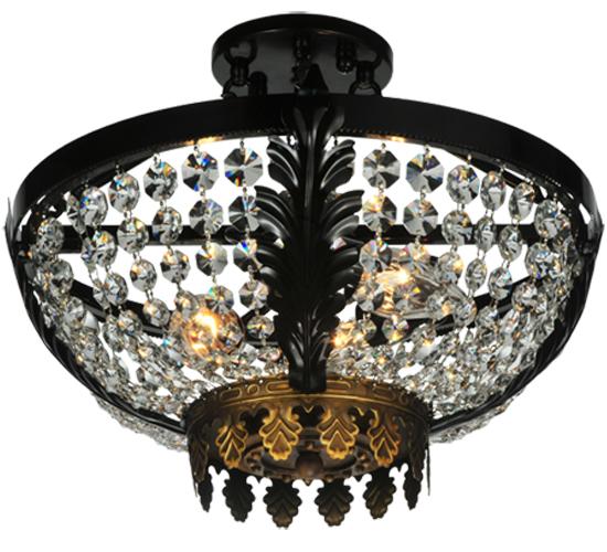 16" Wide Chrisanne Crystal Flushmount
