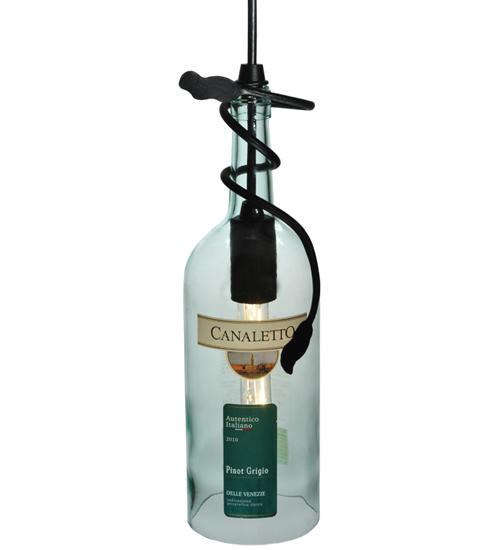 5"W Personalized Canaletto Wine Bottle Mini Pendant