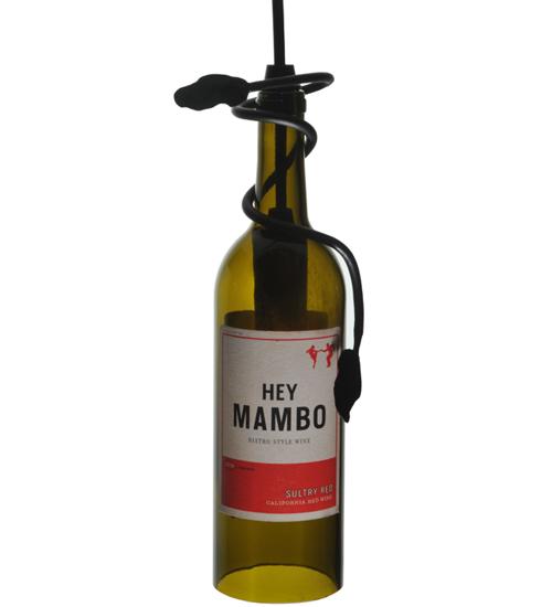 5"W Personalized Hey Mambo Wine Bottle Mini Pendant