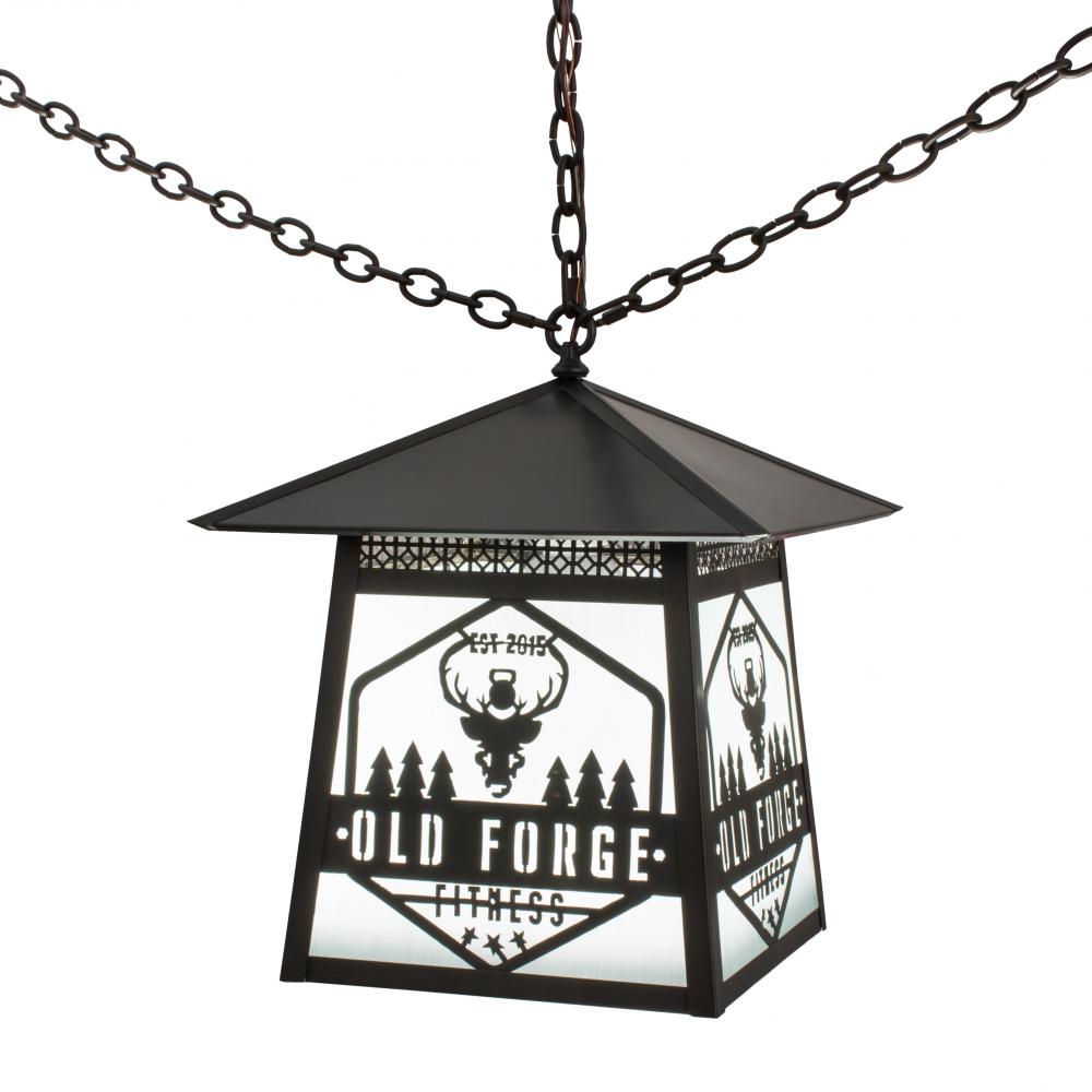 16"Sq Personalized Old Forge Fitness Pendant