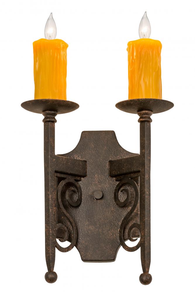 9"W Toscano 2 LT Wall Sconce