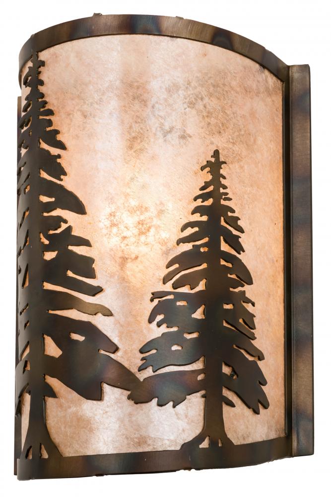 8" Wide Tall Pines Wall Sconce