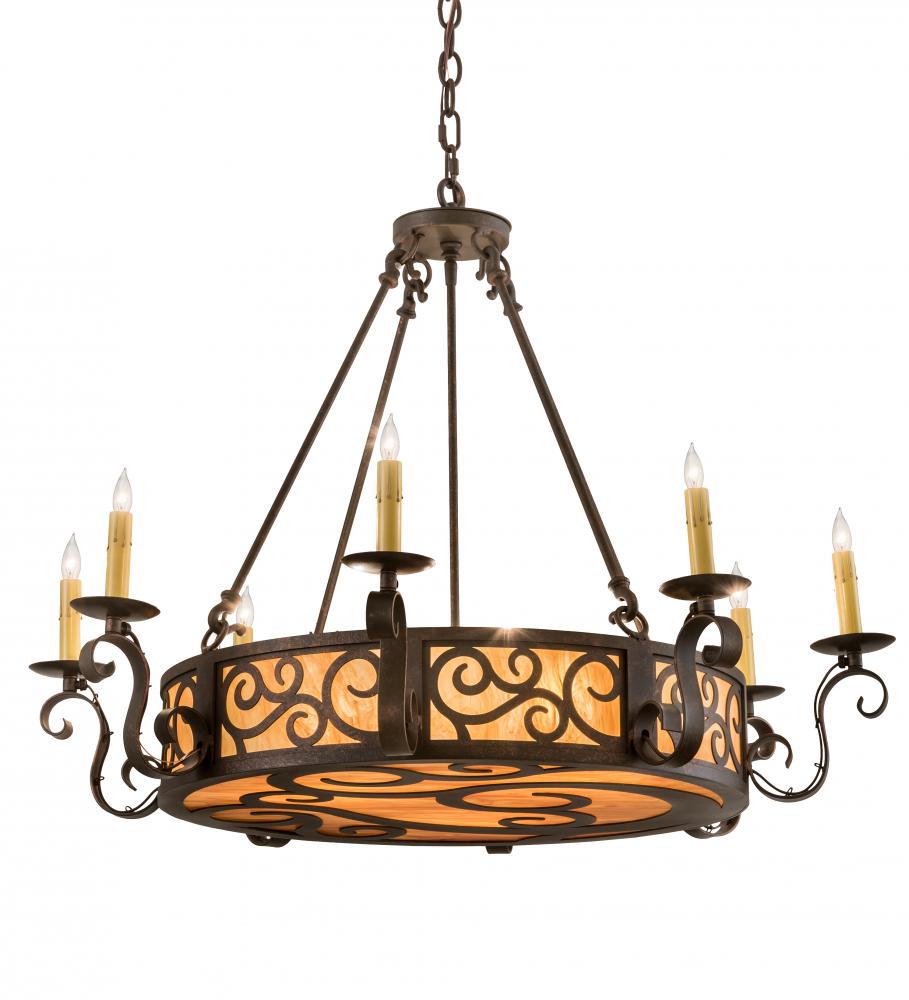 36" Wide Delano 8 Light Chandelier