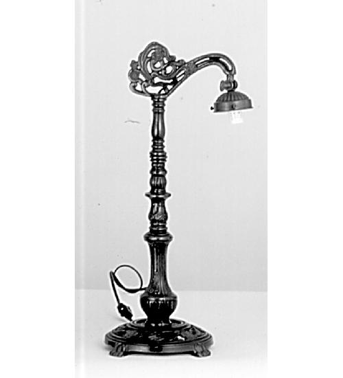 20" High Mahogany Bronze Bridge Arm Table Base