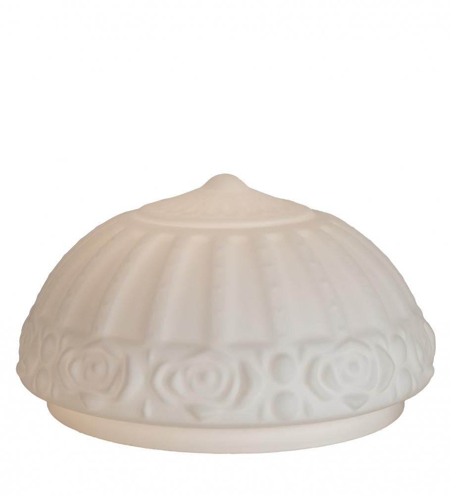 14" Wide White Puffy Rose Shade