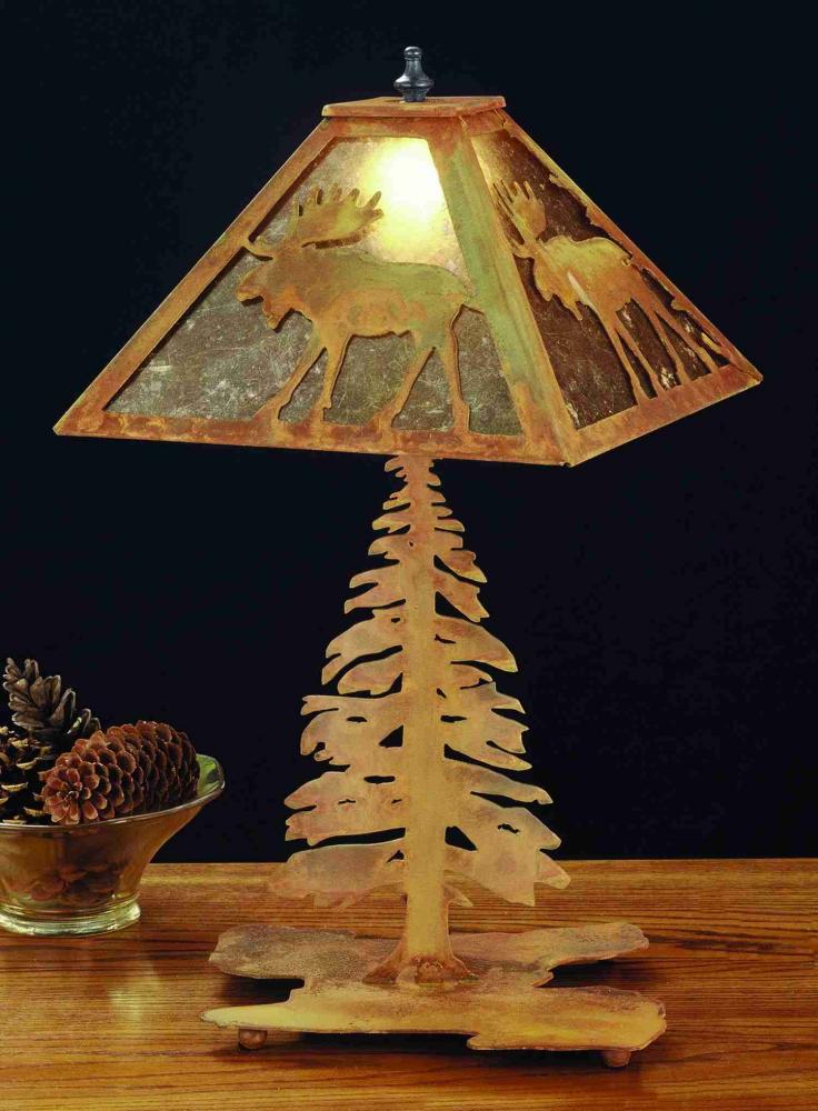 21"H Lone Moose Table Lamp
