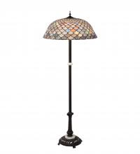 Meyda White 108588 - 62" High Tiffany Fishscale Floor Lamp