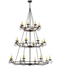 Meyda White 115255 - 60"W Estrella 24 LT Three Tier Chandelier