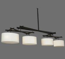 Meyda White 115756 - 177" Wide Solaris 4 LT Oblong Pendant