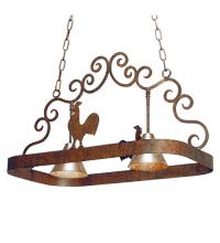 Meyda White 120246 - 32" Long Poulet 2 Light Pot Rack