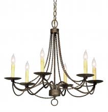 Meyda White 120794 - 28" Wide Edwin 6 Light Chandelier
