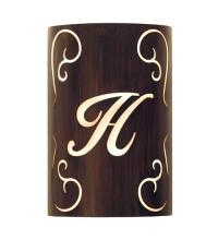Meyda White 121550 - 10" Wide Personalized H Monogram Wall Sconce