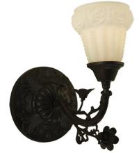 Meyda White 126018 - 7" Wide White Puffy Rose Wall Sconce