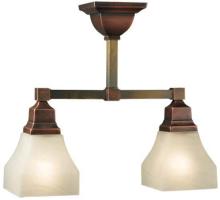 Meyda Tiffany 129083 - 15.5" Long Bungalow 2 Light Semi-Flushmount