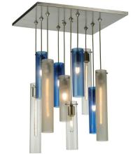 Meyda White 135045 - 17"Sq Cilindro 10 LT Cascading Pendant