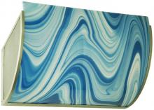 Meyda White 135523 - 20.25"W Metro Fusion Ocean Waves Glass Wall Sconce