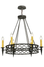Meyda White 139014 - 33" Wide Topridge 6 LT Chandelier