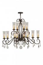 Meyda White 142887 - 48"W Zola 12 LT Two Tier Chandelier