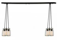 Meyda White 145076 - 48" Long Mason Jar 6 Light Island Pendant