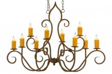 Meyda White 149170 - 48"L Clifton 10 LT Oblong Chandelier