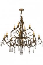 Meyda White 164238 - 50" Wide New Country French 12 Light Chandelier