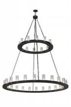 Meyda White 164615 - 72" Wide Loxley 36 Light Two Tier Chandelier