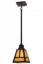 Meyda White 165699 - 6"Sq "T" Mission Mini Pendant