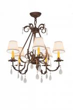 Meyda White 171440 - 25"W Chantilly 5 LT Chandelier