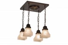 Meyda Tiffany 171551 - 16"Sq Bungalow 4 LT Flushmount