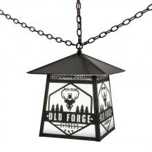 Meyda White 172002 - 16"Sq Personalized Old Forge Fitness Pendant