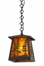 Meyda White 177127 - 7" Square Tall Pines Pendant