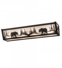 Meyda White 188350 - 24" Wide Bear at Lake Vanity Light