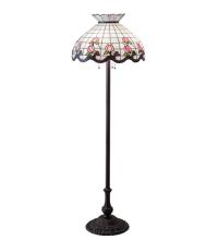 Meyda White 190368 - 62" High Roseborder Floor Lamp