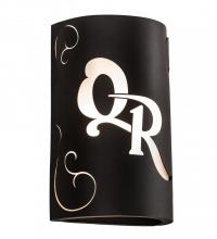 Meyda White 190883 - 10" Wide Personalized QR Monogram Wall Sconce