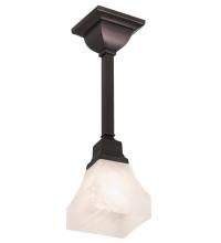 Meyda Tiffany 192961 - 5" Wide Bungalow White Alabaster Swirl Pendant