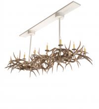 Meyda White 210039 - 84" Long Antlers Elk 8 Light Oblong Chandelier
