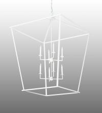 Meyda White 223475 - 42" Square Kitzi Tapered Pendant