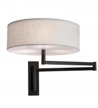 Meyda White 228503 - 30" Wide Cilindro Textrene Swing Arm Wall Sconce
