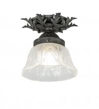 Meyda Tiffany 239955 - 8.5" Wide Fancy Floral W/Summer Wheat Flushmount