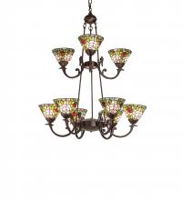 Meyda White 241038 - 32" Wide Tiffany Roman 9 Light Chandelier