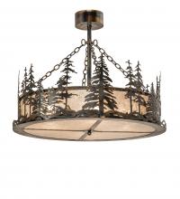 Meyda White 241418 - 36" Wide Tall Pines Inverted Pendant