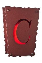 Meyda White 242971 - 12" Wide Personalized "C" Wall Sconce