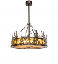 Meyda White 244123 - 36" Wide Tall Pines Inverted Pendant