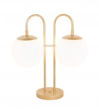 Meyda White 254472 - 21" High Bola Deux 2 Light Table Lamp