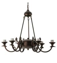 Meyda White 26946 - 29"W Mahogany Bronze 6 Uplights Chandelier Hardware
