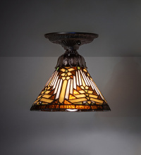 Meyda White 276087 - 8" Wide Nuevo Mission Flushmount