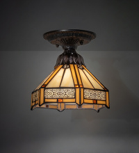 Meyda White 276097 - 8" Wide Peaches Flushmount