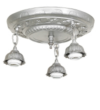 Meyda White 276623 - 14" Wide Light Sandstone 3 Light Semi-Flushmount Hardware